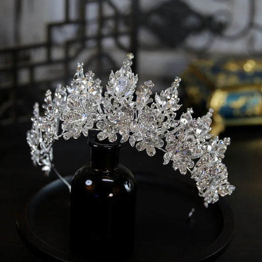 Bridal Tiara Rhinestone Wedding Crown Hair Accessories Women Luxury Korea Bride Diadem Headdress Headband Party Headwear Jewelry