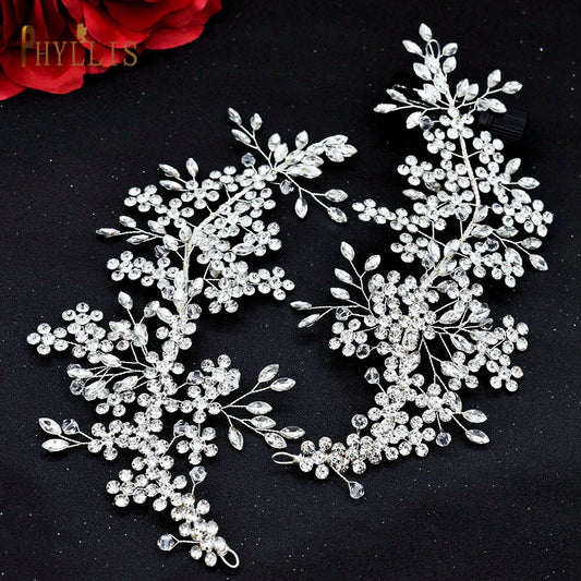 A426 Wedding Bridal Styling Barrette Letter Headband Rhinestone Crystal Headpiece Wedding Accessories for Women Pageant Crowns