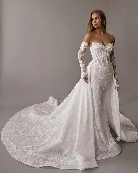 Customized Corset Curvy Wedding Dress Luxury Robe Mariage Femme vestido de noiva